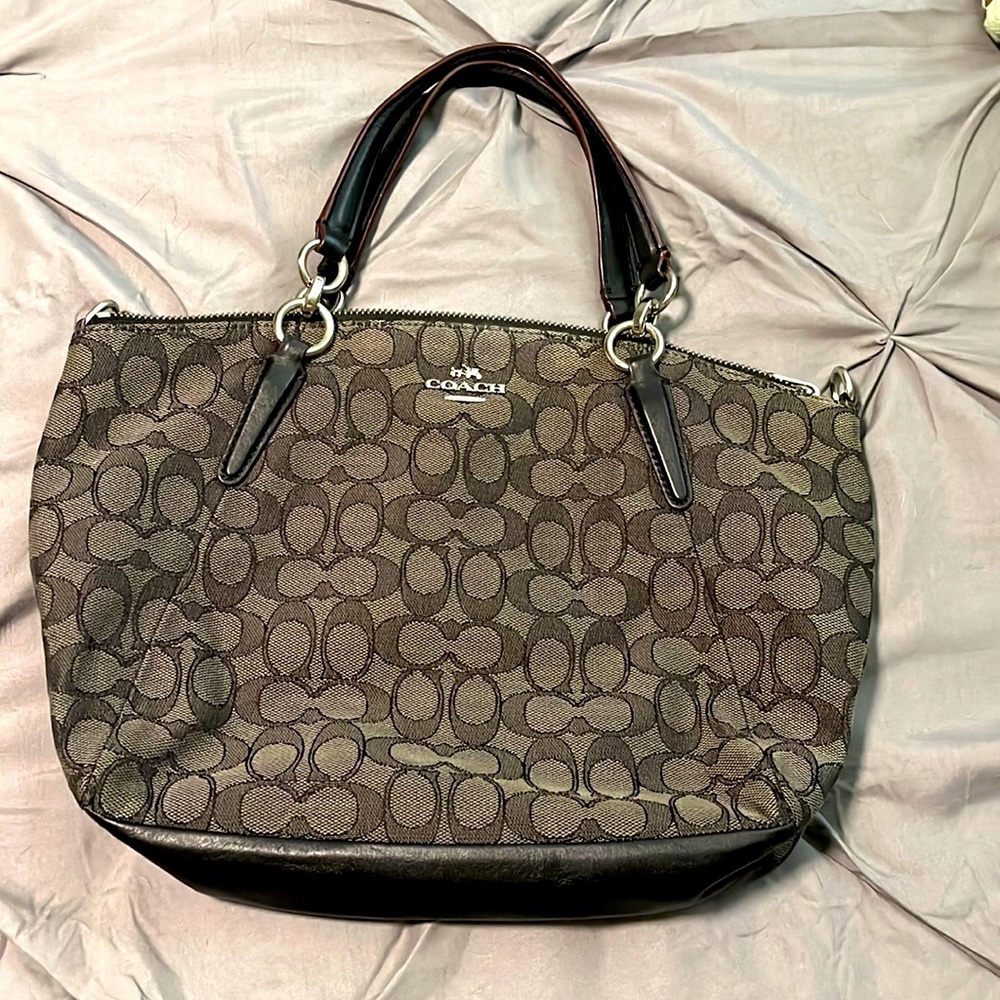 Small black COACH purse